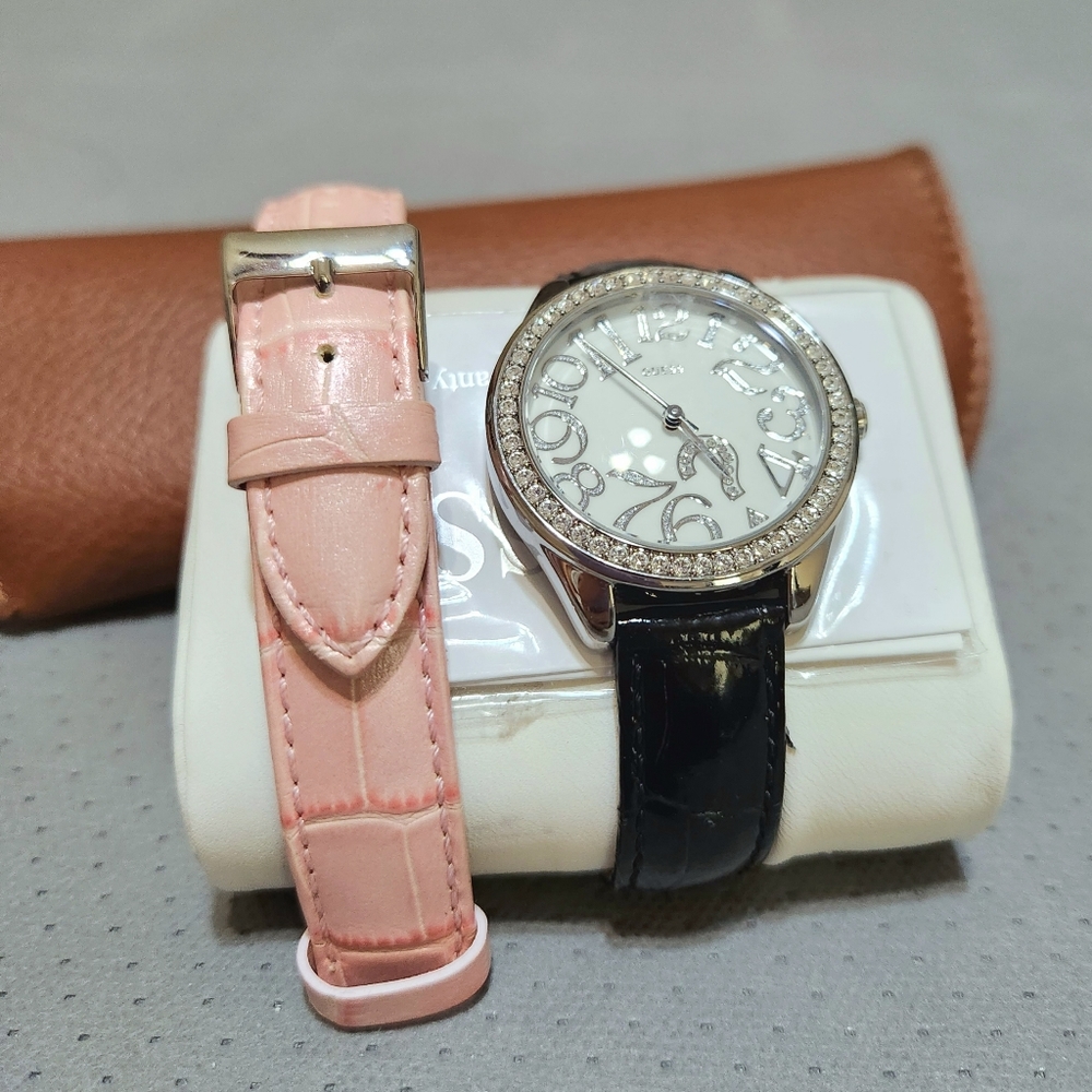 Guess watch with extra pink strap